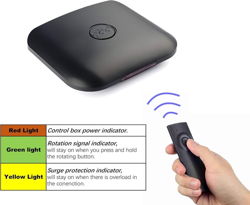pibidi Digital HD TV Antenna, Amplified Attic/Outdoor Antenna, 360 Degree Rotation Wireless Remote, 4K 1080P VHF UHF, Mounting Pole Included, 200 Miles Range - Image 3